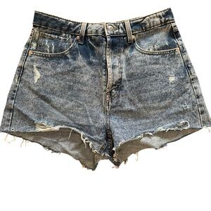 Wild Fable Distressed High Rise Cutoff Denim Shorts Size 6